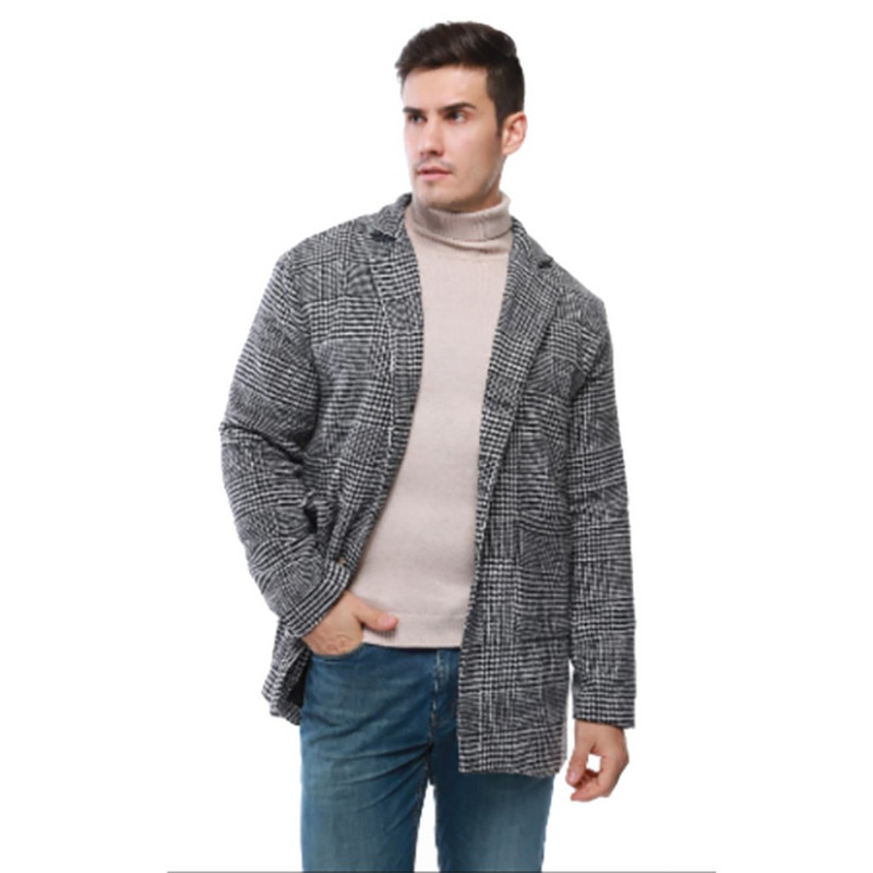 Zimske jakne za muškarce Kaput Hounstooth Muška duga zimska jakna Dugi kaput Piston Outwear Muška jakna za gospodu Kampiranje