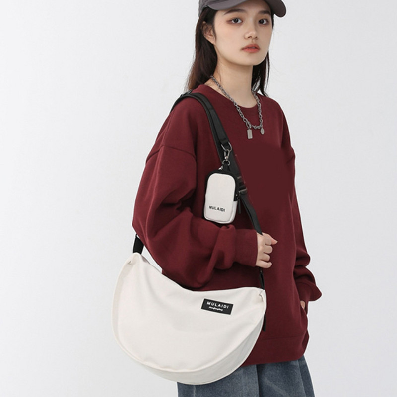 Ιαπωνική Casual Nylon Hobos τσάντα χιαστί για γυναίκες Επαγγελματικές τσάντες ώμου μεγάλης χωρητικότητας Γυναικεία τσάντα ταξιδιού Tote Lady