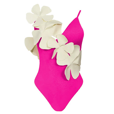 Novi jednodijelni kupaći kostim za 2023. Ženski seksi kupaći kostim s cvjetnim čipkama Ženski jednobojni kupaći kostim Ljetni kupaći kostim za plažu s volanima