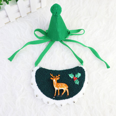 Χριστουγεννιάτικη σαλιάρα σκύλου και καπέλο για πάρτι Κασκόλ για κατοικίδια κουτάβι Πετσέτα σάλιου για κατοικίδια Χριστουγεννιάτικες προμήθειες