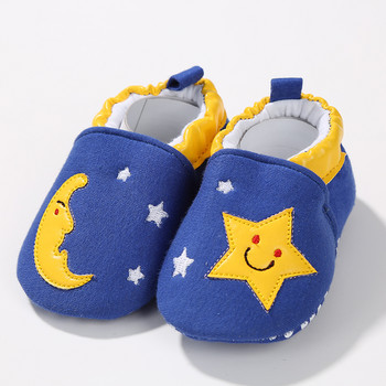 1 ζευγάρι Μόδα βαμβακερό ύφασμα First Walker Cartoon Baby Boy Girls Shoes Bebe Toddler Moccasins 0-24M Αντιολισθητικά παπούτσια με μαλακό κάτω μέρος