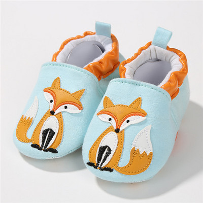 1 ζευγάρι Μόδα βαμβακερό ύφασμα First Walker Cartoon Baby Boy Girls Shoes Bebe Toddler Moccasins 0-24M Αντιολισθητικά παπούτσια με μαλακό κάτω μέρος