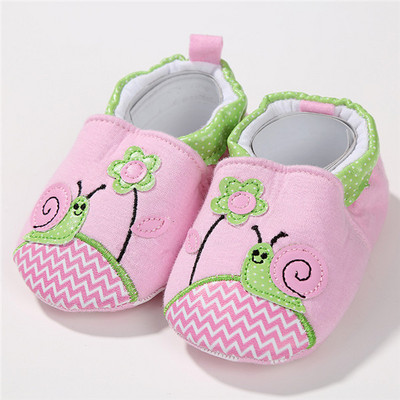 1 ζευγάρι Μόδα βαμβακερό ύφασμα First Walker Cartoon Baby Boy Girls Shoes Bebe Toddler Moccasins 0-24M Αντιολισθητικά παπούτσια με μαλακό κάτω μέρος