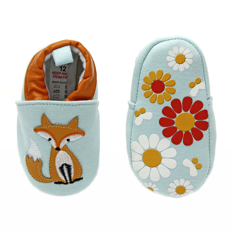 1 ζευγάρι Μόδα βαμβακερό ύφασμα First Walker Cartoon Baby Boy Girls Shoes Bebe Toddler Moccasins 0-24M Αντιολισθητικά παπούτσια με μαλακό κάτω μέρος