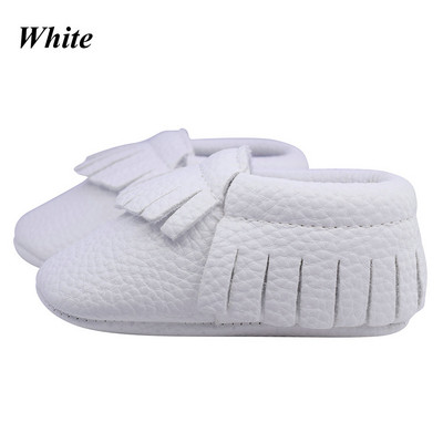 Käsitsi valmistatud Baby Moccassins Pehme põhjaga mood Tutid Vastsündinutele Tüdrukutele Kingad 12värvi PU nahast Väikelaste Laste Eelkõndijad Saapad