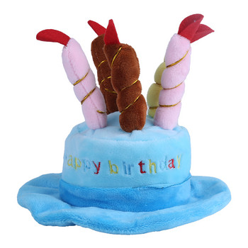 Χαριτωμένο καπέλο γάτας σκύλου με κεριά τούρτας γενεθλίων Σχέδιο δώρου Στολή για πάρτι γενεθλίων Αξεσουάρ Καπέλα κεφαλής για κατοικίδια