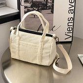 Κοτλέ τσάντες Messenger Μεγάλης χωρητικότητας Γυναικείες σχολικές τσάντες Μόδα Απλές casual φορητές τσάντες αναψυχής για διακοπές το Σαββατοκύριακο