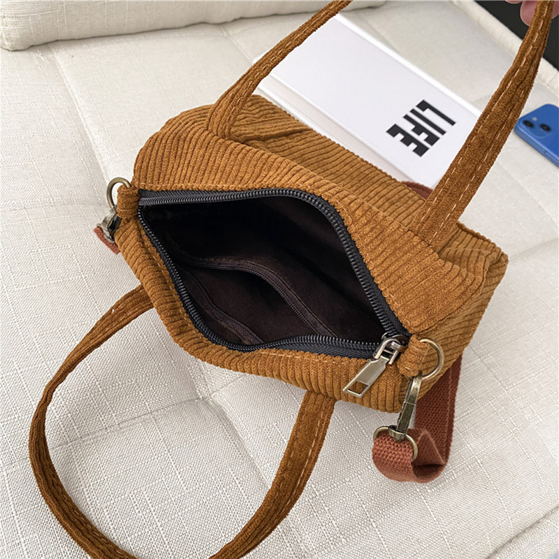 Κοτλέ τσάντες Messenger Μεγάλης χωρητικότητας Γυναικείες σχολικές τσάντες Μόδα Απλές casual φορητές τσάντες αναψυχής για διακοπές το Σαββατοκύριακο