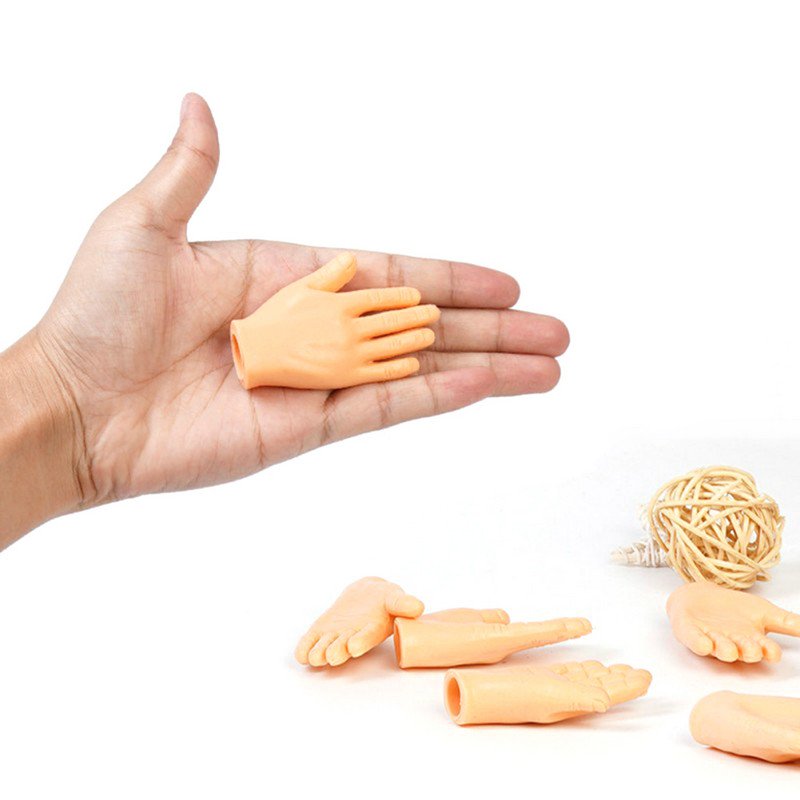 Naljakas väike sõrm Silikoonkindad Kassi massaažitööriist Vasaku ja parema käe mudel Pisikesed käed Kassi mänguasi sõrmekindad
