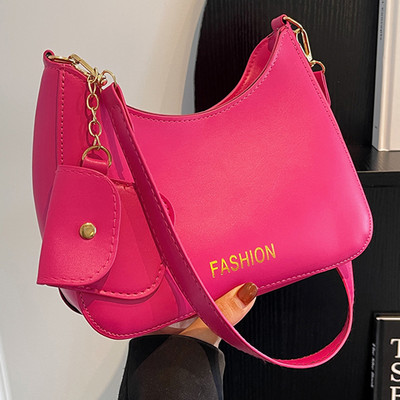Dámska roztomilá crossbody kabelka z PU kože, nastaviteľný popruh, trendy kabelka cez rameno, módna taška cez rameno pre nakupujúcich, cestovanie