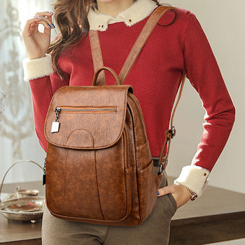 Нова дамска мека кожена раница с голям капацитет против кражба, дамска чанта за пътуване, чанта за мама, чанта за момиче, коледен подарък