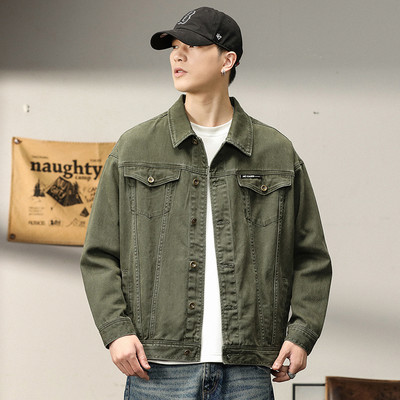 2023 φθινοπωρινό χειμερινό ανδρικό τζιν μπουφάν premium ανδρικό τζιν μπουφάν συν μέγεθος Μοντέρνο ανδρικό τζιν χιπ χοπ με φαρδύ Multi Pocket