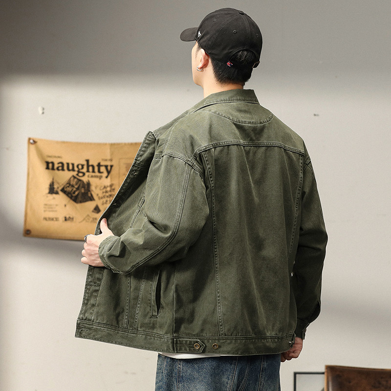 2023 φθινοπωρινό χειμερινό ανδρικό τζιν μπουφάν premium ανδρικό τζιν μπουφάν συν μέγεθος Μοντέρνο ανδρικό τζιν χιπ χοπ με φαρδύ Multi Pocket