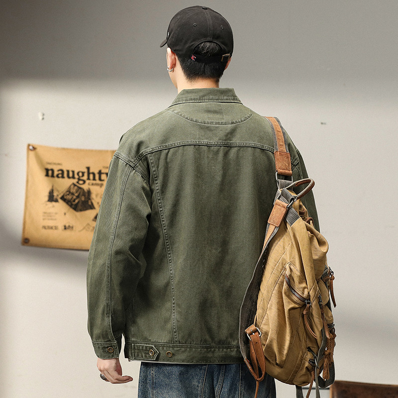 2023 φθινοπωρινό χειμερινό ανδρικό τζιν μπουφάν premium ανδρικό τζιν μπουφάν συν μέγεθος Μοντέρνο ανδρικό τζιν χιπ χοπ με φαρδύ Multi Pocket