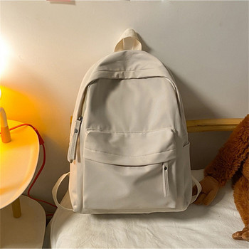 Nylon σακίδιο πλάτης μονόχρωμο, μεγάλης χωρητικότητας, Χαριτωμένα tablet Laptop Τσάντα ώμου Εφηβική Σχολική τσάντα Κάμπινγκ Γυναικεία δώρα