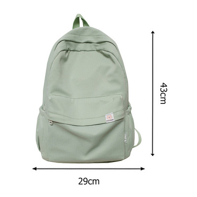 Νάιλον Σχολική τσάντα για κορίτσια Εφηβική τσάντα πλάτης Μονόχρωμη Γυναικείες τσάντες Βιβλιοθήκης Χαριτωμένη μαθητική τσάντα Λευκή μαύρη τσάντα ταξιδιού Mochila