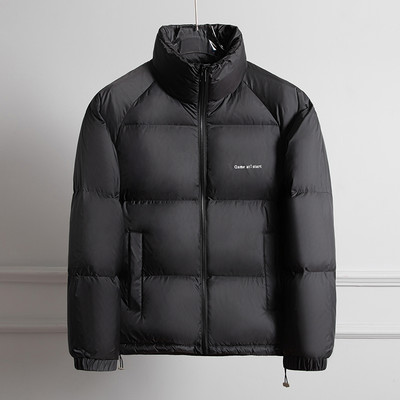 5 spalvų vyriškos korėjietiškos Harajuku pūkinės striukės, 2023 m. Naujos mados trumpos baltos pūkinės striukės, šiltos japoniško stiliaus vyriškas paltas