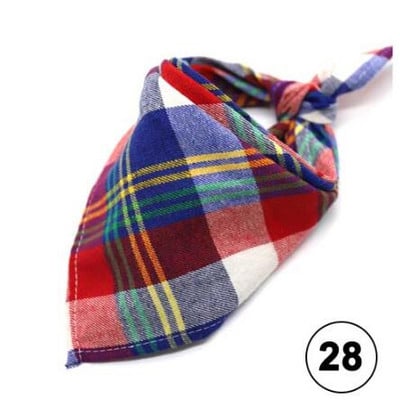 Lemmikloomade bandaanid Klassikaline ruuduline väike koer Kassi pudipõlled Puuvillane sall Kolmnurkne side kassidele Kutsikapea sall Kaelaräti tarvikud