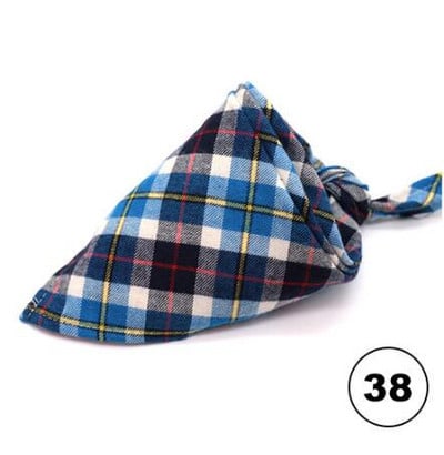 Lemmikloomade bandaanid Klassikaline ruuduline väike koer Kassi pudipõlled Puuvillane sall Kolmnurkne side kassidele Kutsikapea sall Kaelaräti tarvikud