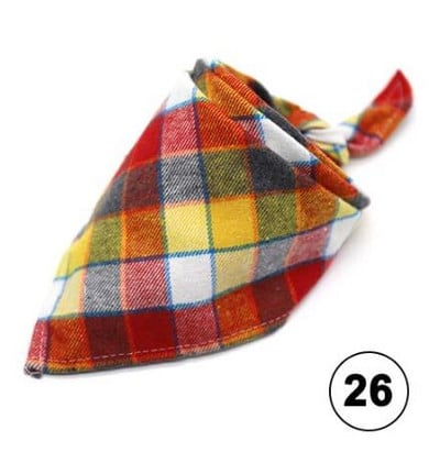 Lemmikloomade bandaanid Klassikaline ruuduline väike koer Kassi pudipõlled Puuvillane sall Kolmnurkne side kassidele Kutsikapea sall Kaelaräti tarvikud