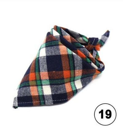 Lemmikloomade bandaanid Klassikaline ruuduline väike koer Kassi pudipõlled Puuvillane sall Kolmnurkne side kassidele Kutsikapea sall Kaelaräti tarvikud