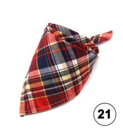 Lemmikloomade bandaanid Klassikaline ruuduline väike koer Kassi pudipõlled Puuvillane sall Kolmnurkne side kassidele Kutsikapea sall Kaelaräti tarvikud