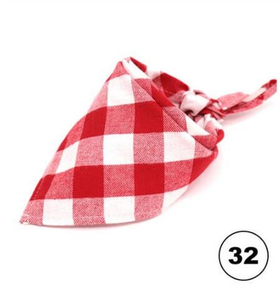 Lemmikloomade bandaanid Klassikaline ruuduline väike koer Kassi pudipõlled Puuvillane sall Kolmnurkne side kassidele Kutsikapea sall Kaelaräti tarvikud