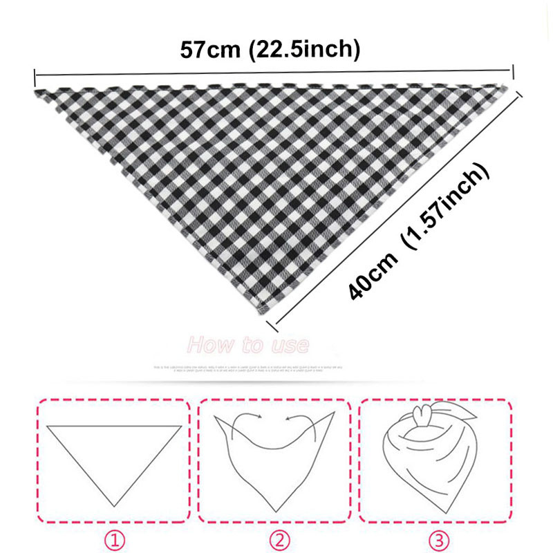 Lemmikloomade bandaanid Klassikaline ruuduline väike koer Kassi pudipõlled Puuvillane sall Kolmnurkne side kassidele Kutsikapea sall Kaelaräti tarvikud
