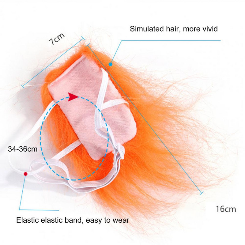 Perika za kućne ljubimce Kreativni rekviziti za fotografije Umjetno krzno Ukrasni pas Pokrivala za kosu za noć vještica Dodaci za mačke