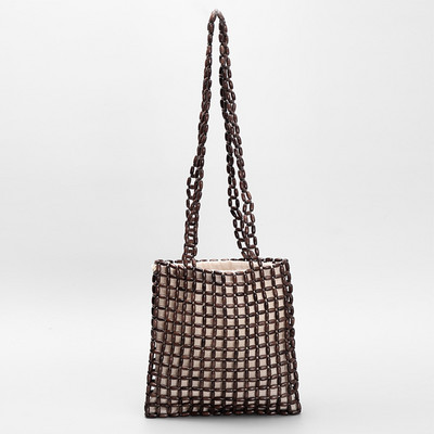 Καλοκαίρι 2023 Νέες γυναικείες μικρές τσάντες με χάντρες πλέξιμο Ξύλινη επώνυμη τσάντα Hollow Out Σετ γυναικείες τσάντες ώμου Τσάντες παραλίας Bolso Mujer