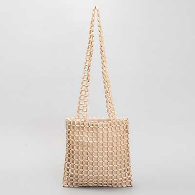 Καλοκαίρι 2023 Νέες γυναικείες μικρές τσάντες με χάντρες πλέξιμο Ξύλινη επώνυμη τσάντα Hollow Out Σετ γυναικείες τσάντες ώμου Τσάντες παραλίας Bolso Mujer