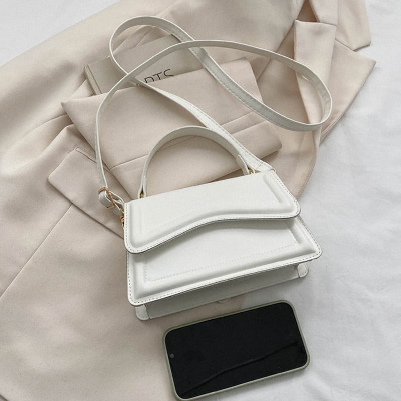 Geantă pentru damă Genți de mână casual din piele PU Curea reglabilă rezistentă la uzură Genți de umăr de călătorie de culoare solidă