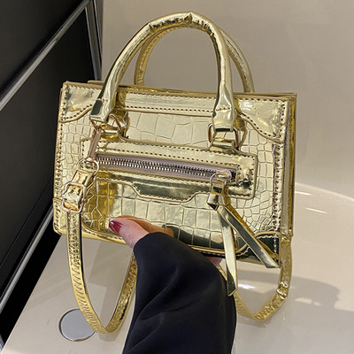 Laser Silver Chic Γυναικείο πορτοφόλι Μίνι χαριτωμένες μικρές χιαστί τσάντες ώμου Δερμάτινες τσάντες μόδας Πολυτελείς σχεδιαστές Vintage τσάντες τσάντα