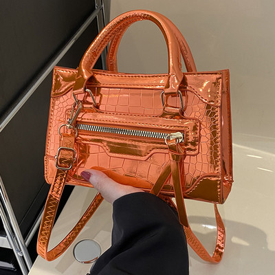 Laser Silver Chic Γυναικείο πορτοφόλι Μίνι χαριτωμένες μικρές χιαστί τσάντες ώμου Δερμάτινες τσάντες μόδας Πολυτελείς σχεδιαστές Vintage τσάντες τσάντα