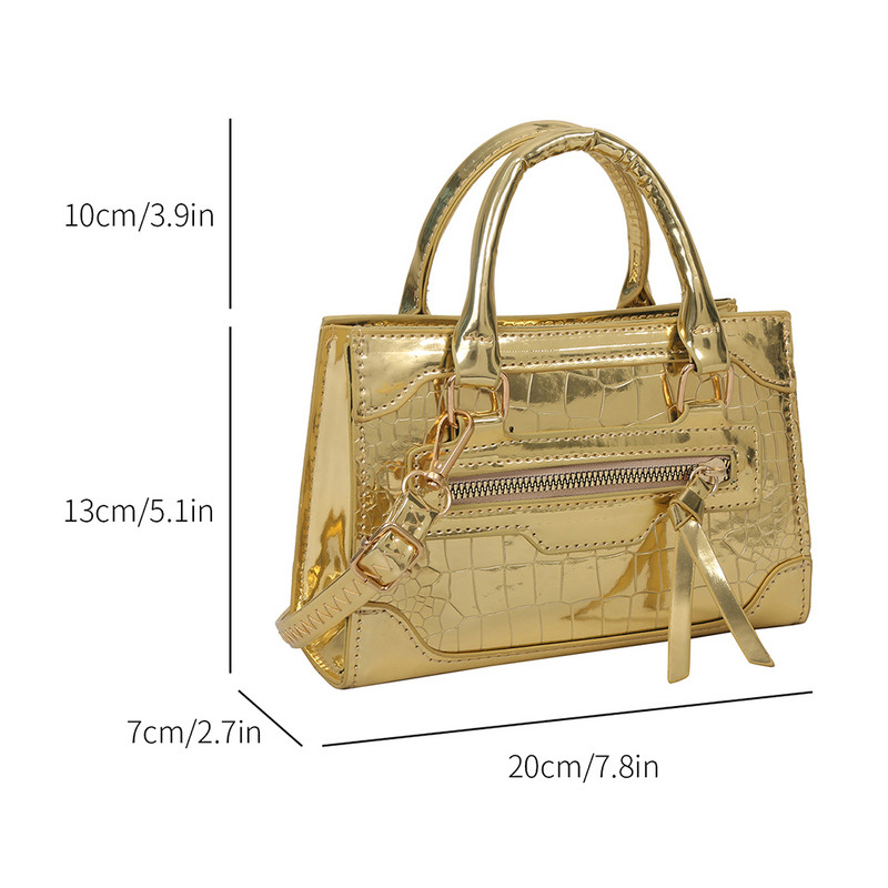 Laser Silver Chic Γυναικείο πορτοφόλι Μίνι χαριτωμένες μικρές χιαστί τσάντες ώμου Δερμάτινες τσάντες μόδας Πολυτελείς σχεδιαστές Vintage τσάντες τσάντα