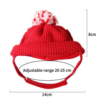 Κεφαλόδεσμος για κατοικίδια, καπέλο σκύλου, γάτα Χριστουγεννιάτικα αξεσουάρ Santa Cap Pompoms Headbands Χριστουγεννιάτικα καπέλα για πάρτι
