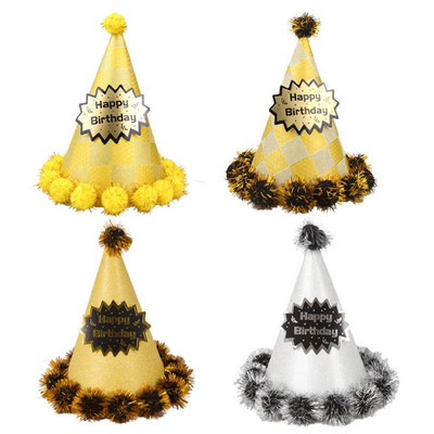 4 ΤΕΜ/Σετ Καπέλο γενεθλίων για κατοικίδια Διακοσμητικό πομ πομ χαρτί Καπέλο για πάρτι για γάτα Κοστούμια για κουτάβι Καπέλο για πάρτι γενεθλίων σκύλου Αξεσουάρ για κατοικίδια