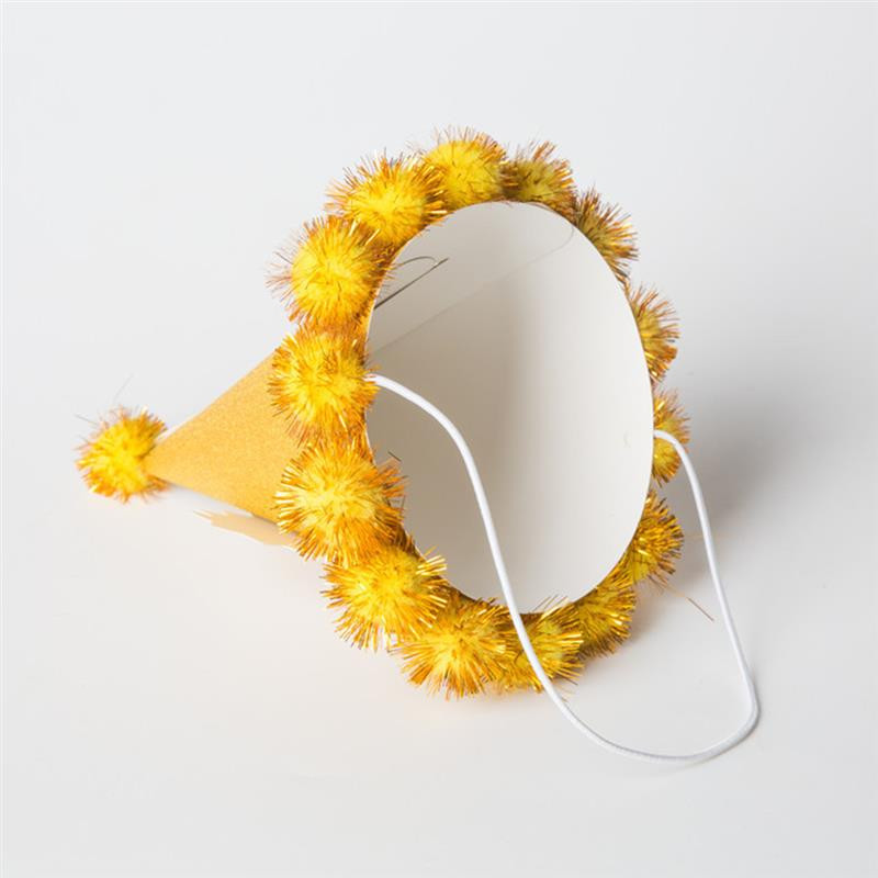 4 ΤΕΜ/Σετ Καπέλο γενεθλίων για κατοικίδια Διακοσμητικό πομ πομ χαρτί Καπέλο για πάρτι για γάτα Κοστούμια για κουτάβι Καπέλο για πάρτι γενεθλίων σκύλου Αξεσουάρ για κατοικίδια