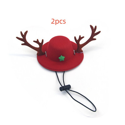 Božićni šešir za sphnx mačku Slatka Elk kapa za štene mačke Devon Rex Dodaci za zabavu Rekviziti za fotografije Pokrivala za glavu u jesen zima