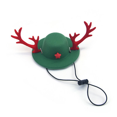 Božićni šešir za sphnx mačku Slatka Elk kapa za štene mačke Devon Rex Dodaci za zabavu Rekviziti za fotografije Pokrivala za glavu u jesen zima