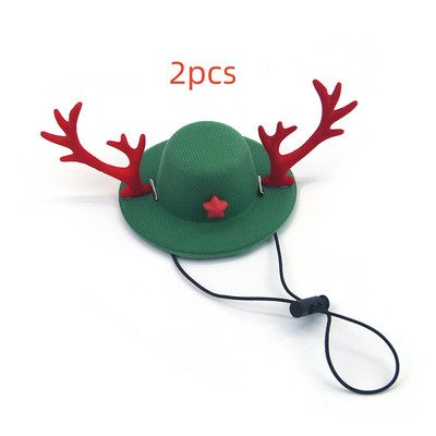 Božićni šešir za sphnx mačku Slatka Elk kapa za štene mačke Devon Rex Dodaci za zabavu Rekviziti za fotografije Pokrivala za glavu u jesen zima