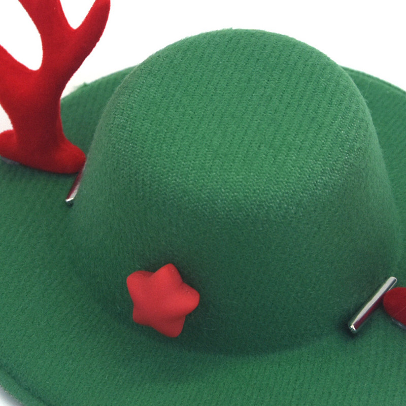 Božićni šešir za sphnx mačku Slatka Elk kapa za štene mačke Devon Rex Dodaci za zabavu Rekviziti za fotografije Pokrivala za glavu u jesen zima