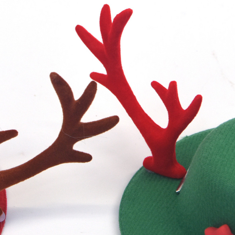 Božićni šešir za sphnx mačku Slatka Elk kapa za štene mačke Devon Rex Dodaci za zabavu Rekviziti za fotografije Pokrivala za glavu u jesen zima