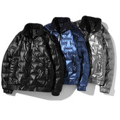 Jachetă nouă pentru bărbați, ușoară și subțire, stil scurtă, plus mărime voluminoasă, la modă, frumos, haină de iarnă pentru băiat, versiunea coreeană, caldă