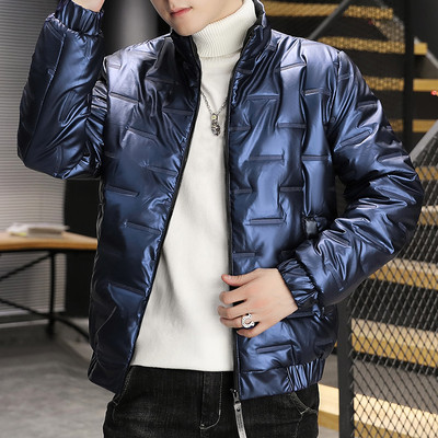 Jachetă nouă pentru bărbați, ușoară și subțire, stil scurtă, plus mărime voluminoasă, la modă, frumos, haină de iarnă pentru băiat, versiunea coreeană, caldă