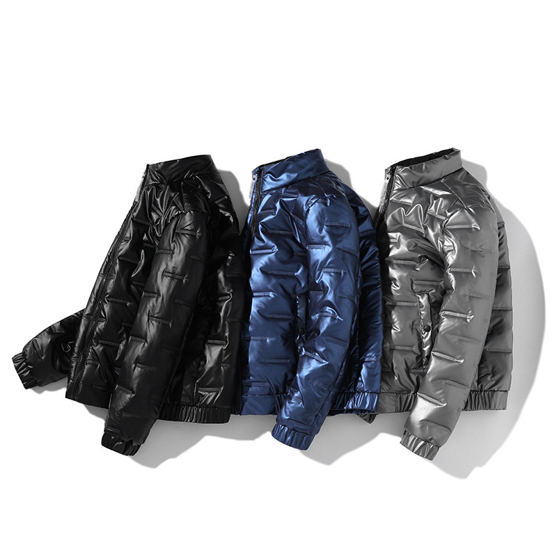 Jachetă nouă pentru bărbați, ușoară și subțire, stil scurtă, plus mărime voluminoasă, la modă, frumos, haină de iarnă pentru băiat, versiunea coreeană, caldă