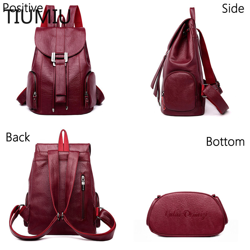 Υψηλής ποιότητας δερμάτινο σακίδιο πλάτης Γυναικείο Νέα άφιξη Γυναικείο σακίδιο πλάτης Τσάντες με κορδόνια Σχολική τσάντα μεγάλης χωρητικότητας Mochila Feminina
