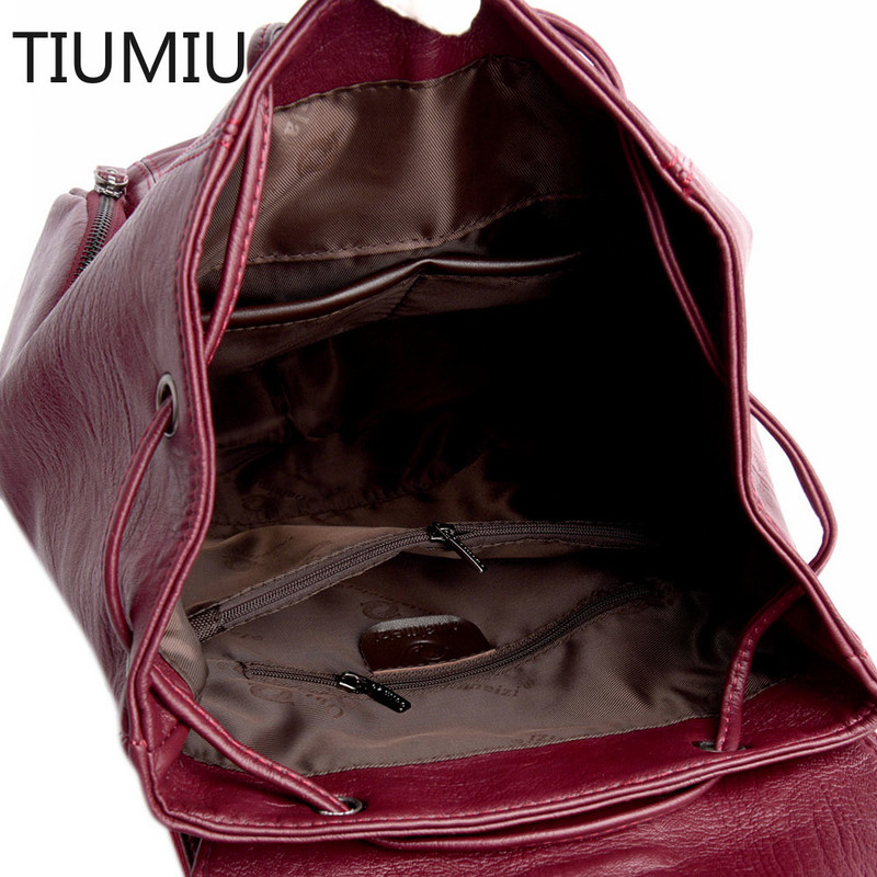 Υψηλής ποιότητας δερμάτινο σακίδιο πλάτης Γυναικείο Νέα άφιξη Γυναικείο σακίδιο πλάτης Τσάντες με κορδόνια Σχολική τσάντα μεγάλης χωρητικότητας Mochila Feminina