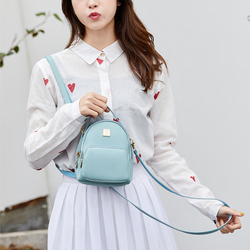 Ženski mini ruksaci PU kožna torba preko ramena Ženska telefonska torbica jednobojna Mochilas Para Mujer torba za rame rûkzak ženskij