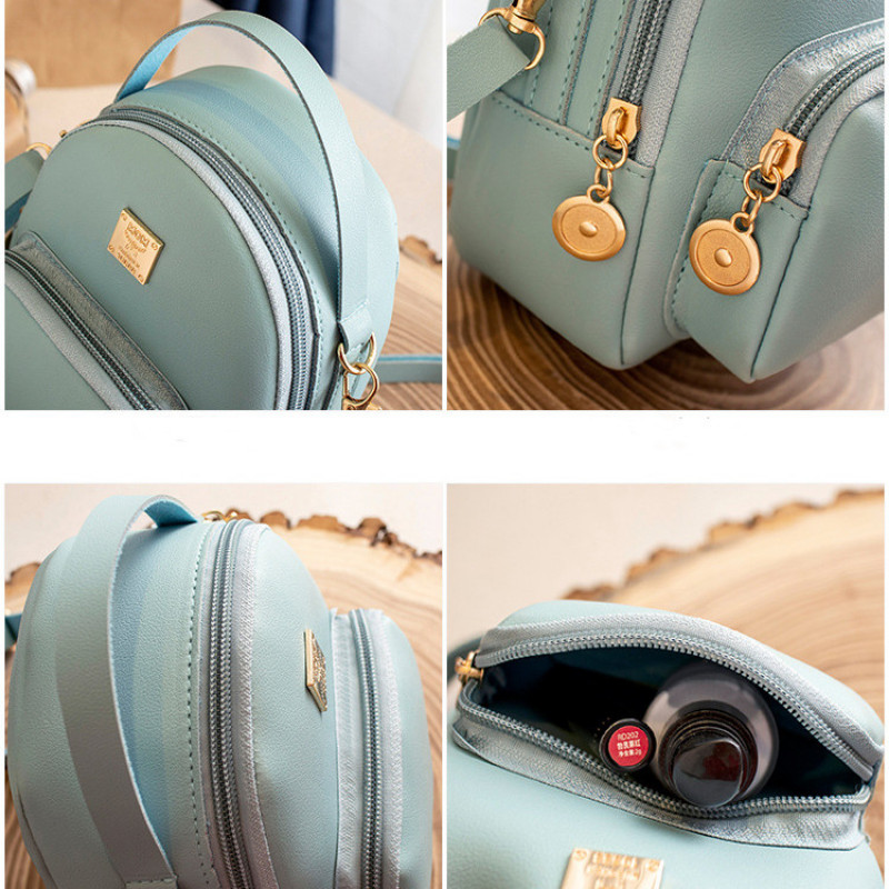 Ženski mini ruksaci PU kožna torba preko ramena Ženska telefonska torbica jednobojna Mochilas Para Mujer torba za rame rûkzak ženskij